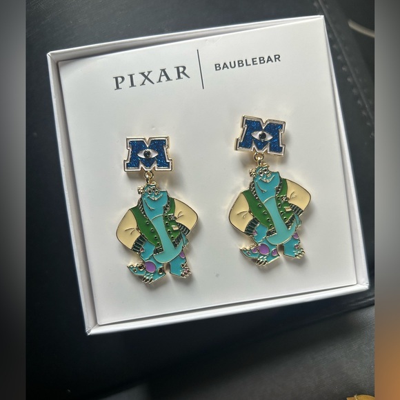NIB PIXAR X Baublebar Sully Monsters Inc. University Dangling Earrings - Picture 1 of 3
